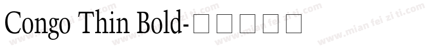 Congo Thin Bold字体转换